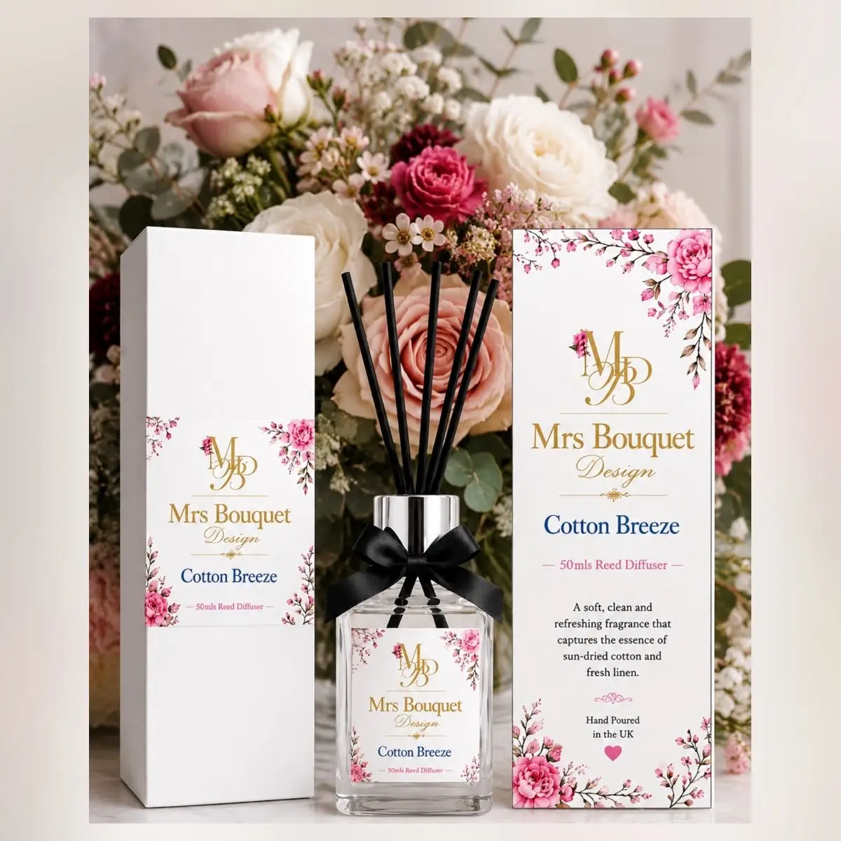 Cotton Breeze Reed Diffuser - Image 2